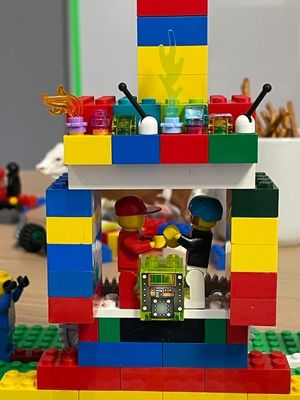 In einem Workshop gebautes Modell aus Lego